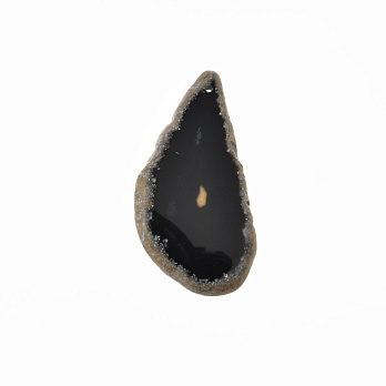 Зріз Агата, Чорний, 67х35 мм (POD-032506)