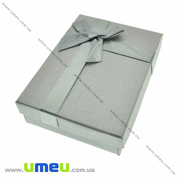 Подарочная коробочка Прямоугольная, 11х8х3 см, Серая, 1 шт (UPK-023178)