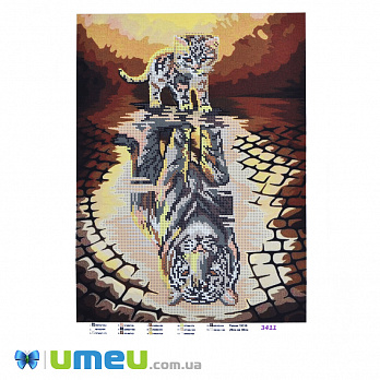 Схема для выш. бісером, Юма, Котик, 38х28 см (UPK-048462)