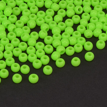 Намистини пластикові Круглі, 3,5 мм, Салатові (BUS-059687)