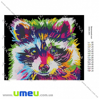 Схема для виш. бісером Dana, Барвистий єнот DANA-3441, 35х28 см (SXM-034528)