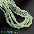 Бусины рондели, 3,5х3 мм, Мятные (имитация нефрита) (BUS-029929)