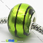 Намистина PANDORA Lampwork, 14х10 мм, Зелена, Срібло, 1 шт (BUS-007389)
