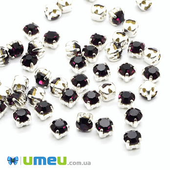 Шатоны круглые 3,4 мм, Светлое серебро, Фиолетовые (KAB-052226) Шатоны круглые 3,4 мм, Светлое серебро, Фиолетовые (KAB-052226)