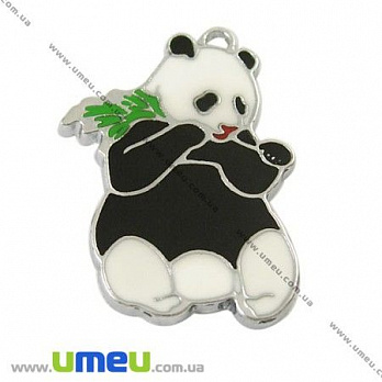 [Архів] Підвіска металева Панда, Срібло, 31х23 мм (POD-003442)