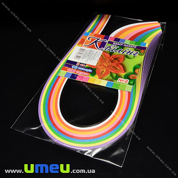Набор бумаги для квиллинга 3 мм, 10 цветов, 100 полосок, 1 набор (DIF-033604)