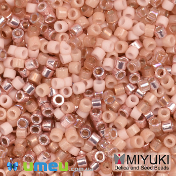 Бісер японський Miyuki Delica 11/0 DBmix11, Персиковий (BIS-049692)