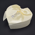 Подарочная коробочка Сердце, 12х11х4,8 см, Кремовая (UPK-060383)
