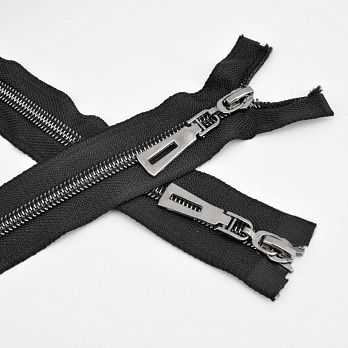 Блискавка спіральна роз'ємна Сільвер (2 бігунки), 110 см, Тип 7, Чорна, Чорний (ZIP-060497)