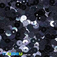 Паєтки Італія круглі плоскі, 4 мм, Сині темні №6741 Blue Navy Metallizzati (PAI-039117)