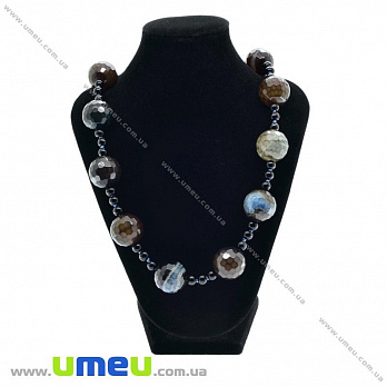 [Архів] Намиста з натурального каменю Агат коричневий, 55 см (BUS-027327)