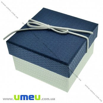 Подарочная коробочка Квадратная, 8,5х8,5х6 см, Синяя, 1 шт (UPK-023093)