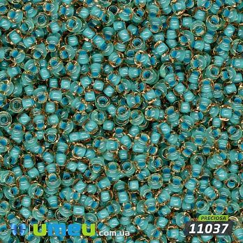 Бісер чеський №970/11037, Бірюзовий, Хамелеон, 10/0 (BIS-043916)