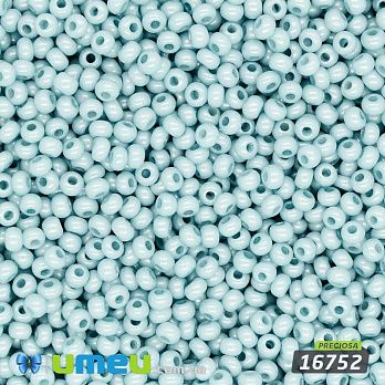 Бісер чеський №841/16752, Блакитний блідий, Перламутровий, 10/0 (BIS-043959)