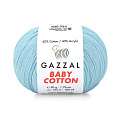 Пряжа Gazzal Baby Cotton №3451, 50 г, 165 м, Голубая (YAR-060770)