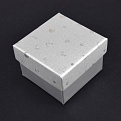 Коробочка Квадратная под колечко, 5х5х3,5 см, Серебристая (UPK-060582)