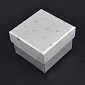 Коробочка Квадратная под колечко, 5х5х3,5 см, Серебристая (UPK-060582)