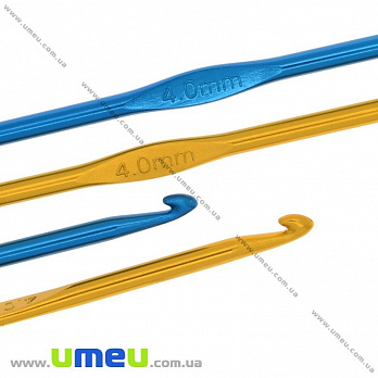 Крючок для вязания алюминиевый 4,0 мм, 1 шт (YAR-023469)