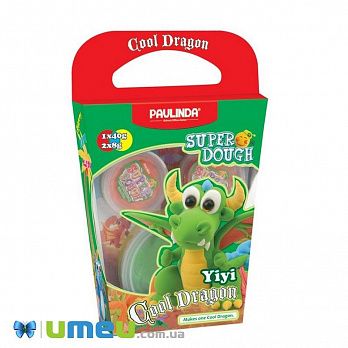 Масса для лепки Paulinda Super Dough Cool Dragon Дракон зеленый (DIF-043552)