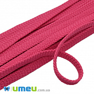 Поліестеровий шнур плоский 7 мм, Рожевий, 1 м (LEN-039367)