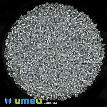 Бісер китайський дрібний, 12/0, Сірий блискучий, 2 мм (BIS-037700)