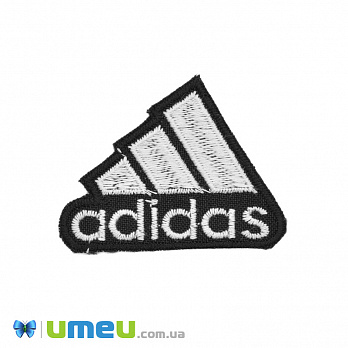 Термоаппликация Adidas, 5,5х4,5 см, Черно-белая, 1 шт (APL-042365)