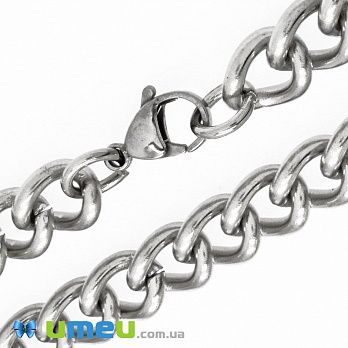 Основа на шию з нерж. ст., Темне срібло, 9,8 мм, 55 см (STL-049624)