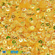 Паєтки Індія круглі грановані, 4 мм, Жовті АВ, 5 г (PAI-037812)