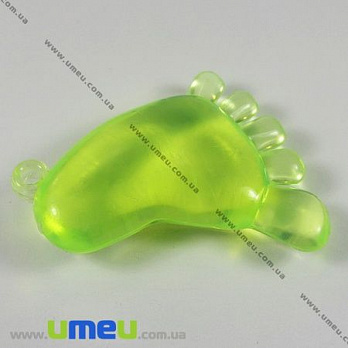 [Архів] Підвіска пластикова Ніжка, Салатова, 38х32х10 мм (POD-001420)