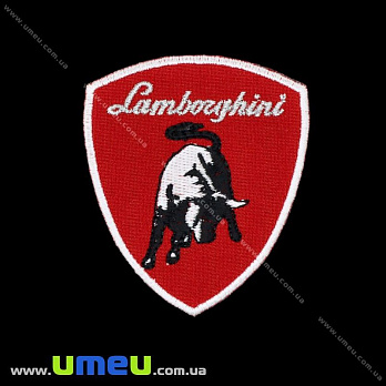 Термоаплікація Lamborghini, 8х6,5 см, Червона (APL-031724)