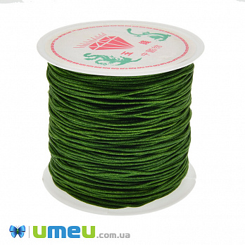 Нейлоновый шнур (для браслетов Шамбала), 1 мм, Зеленый, 1 м (LEN-042804)