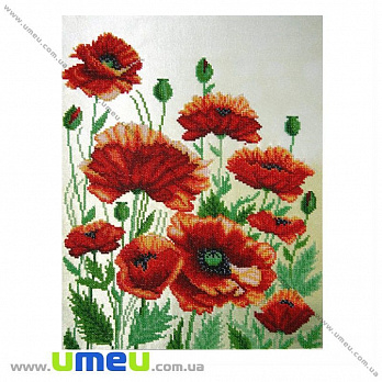 Схема для виш. бісером VDV, Макове поле Т-280, 35х28 см (SXM-029231)