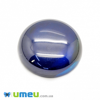 Кабошон нат. камінь Агат синій, Круглий, 20,2 мм (KAB-049995)