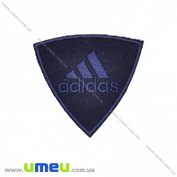 Термоаппликация Adidas, 5х5 см, Синяя, 1 шт (APL-024718)