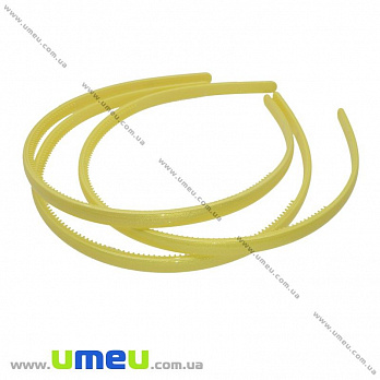 Обруч пластиковий перламутровий, 7,5 мм, Жовтий (OSN-020809)