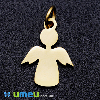 Підвіска з нержавіючої сталі Ангел, 15х11, 5 мм, Золото (STL-043167)