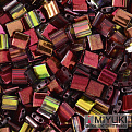 Бисер японский Miyuki TILA №4573, 5х5 мм, Красно-зеленый двухсторонний (BIS-053236)