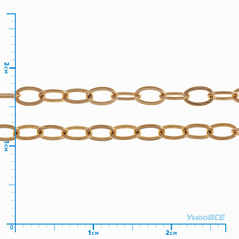 Цепь из нержавеющей стали, 2,5 мм, Золото, 1 м (ZEP-055304)
