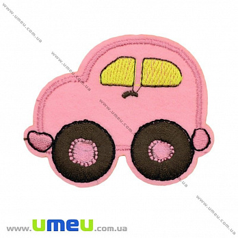 Термоаппликация детская Машинка, 6,5х5 см, Розовая, 1 шт (APL-022231)