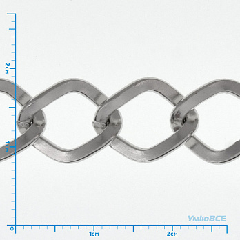 Цепь, Темное серебро, 14х11 мм (ZEP-009624)