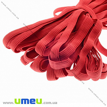 Резинка плоская 10 мм, Красная, 1 м (LEN-016241)