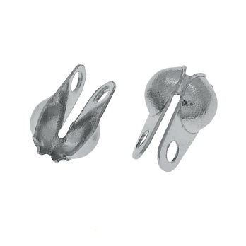 Калоти з нержавіючої сталі, 6х3 мм, Темне срібло (STL-022900)