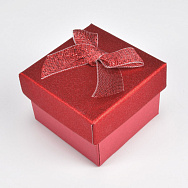 Коробочка Квадратная под колечко, 5х5х3,5 см, Красная (UPK-060585)