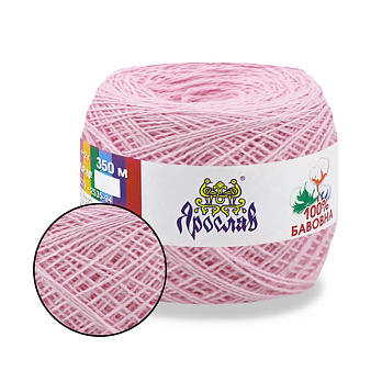 Пряжа Ярослав Бавовна 14/2, 50 г, 350 м, Розовая 02 (YAR-060198)