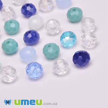 Намистини ронделі, 6х4 мм, Мікс (BUS-050944)