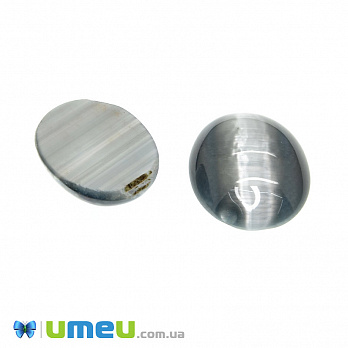 Кабошон нат. камінь Улексіт (2 сорт), Овал, 18х13 мм (KAB-028859)