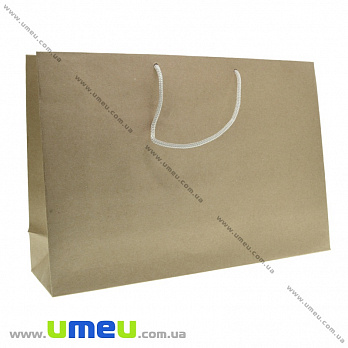 Подарочный пакет из крафт бумаги, 25х36х10 см, 1 шт (UPK-019034)