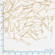 Булавки з нержавіючої сталі, 18 мм, Золото, 1 уп (10 шт) (STL-056687)