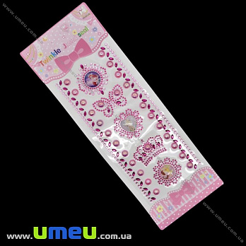 Декоративні елементи на клейовий основі, Рожеві (DIF-027028)