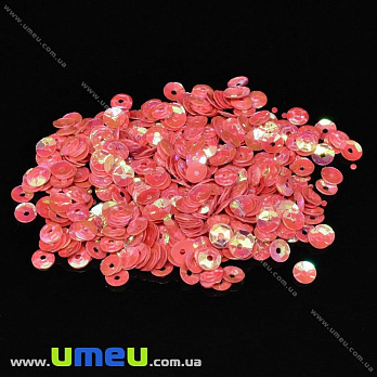 Пайетки Китай круглые граненые, 4 мм, Красные АВ, 5 г (PAI-031964)